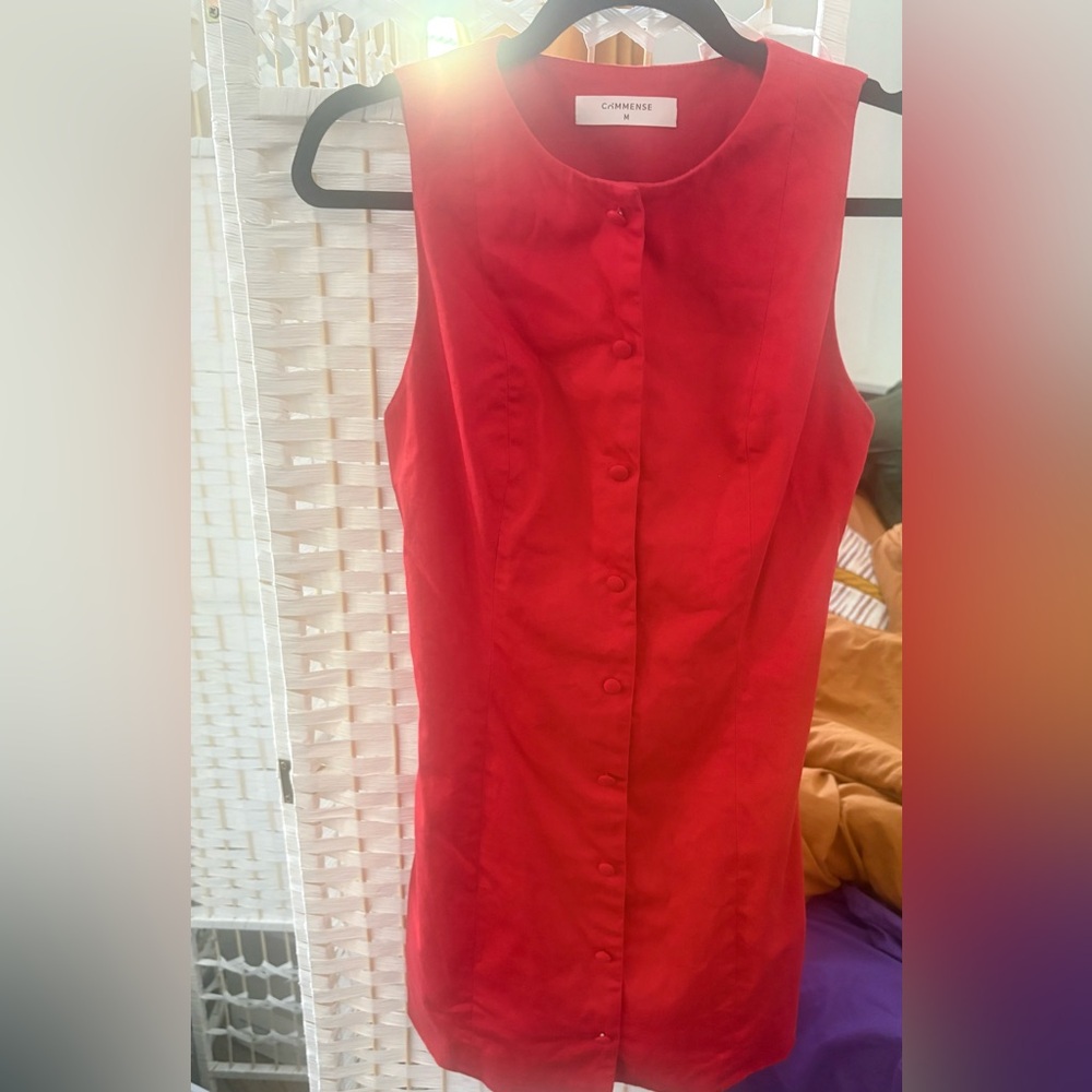Commense Red Mini Dress